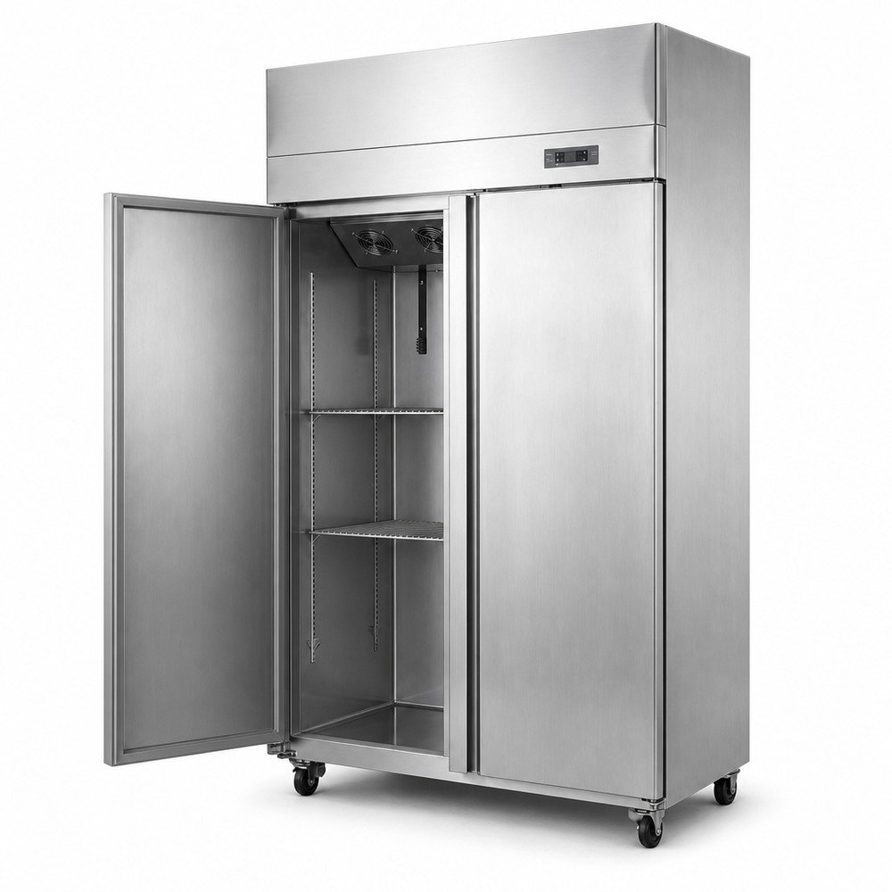 Commercial 2-Door Stainless Steel Refrigerator — product overview