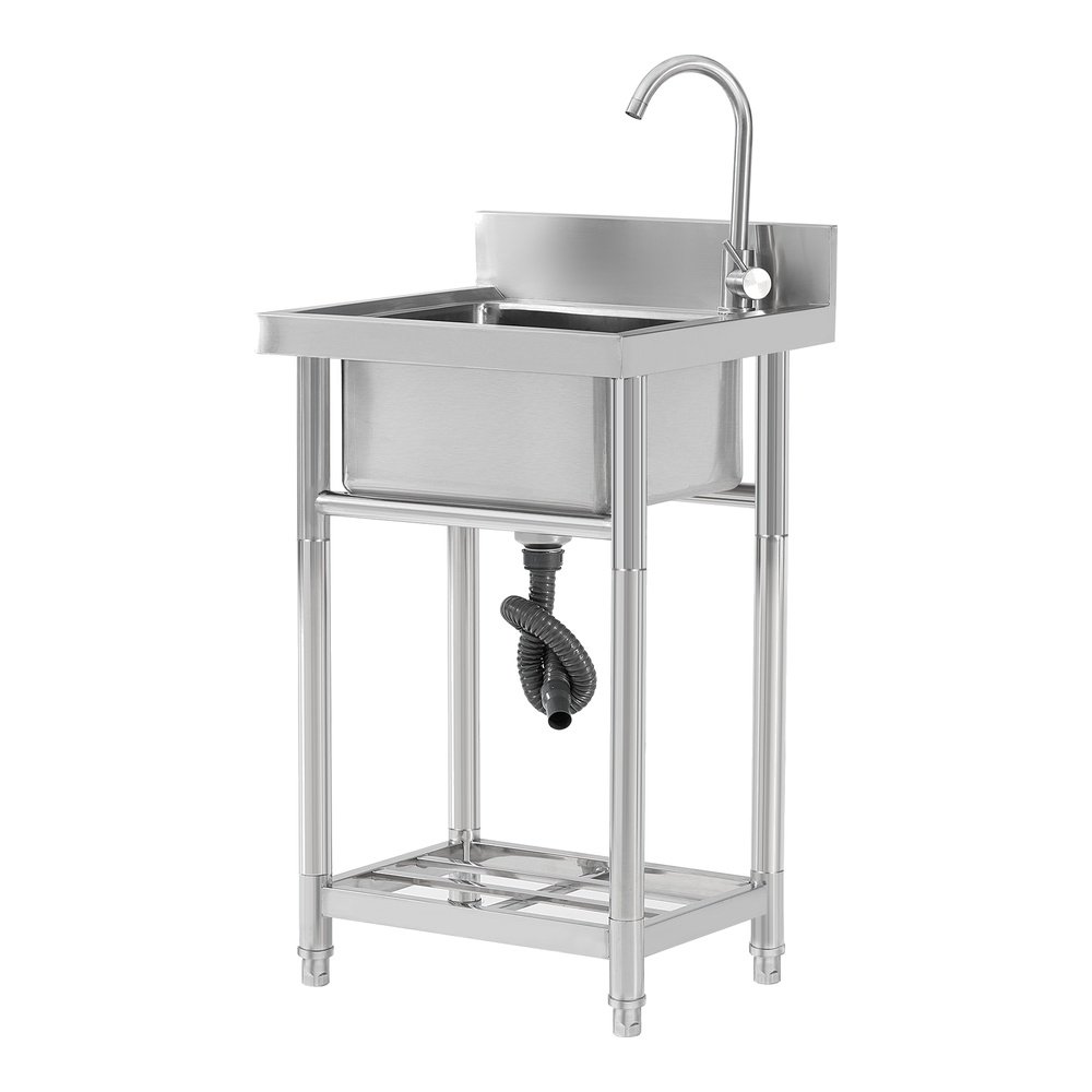 Commercial Single Bowl Stainless Steel Sink with Stand — product overview