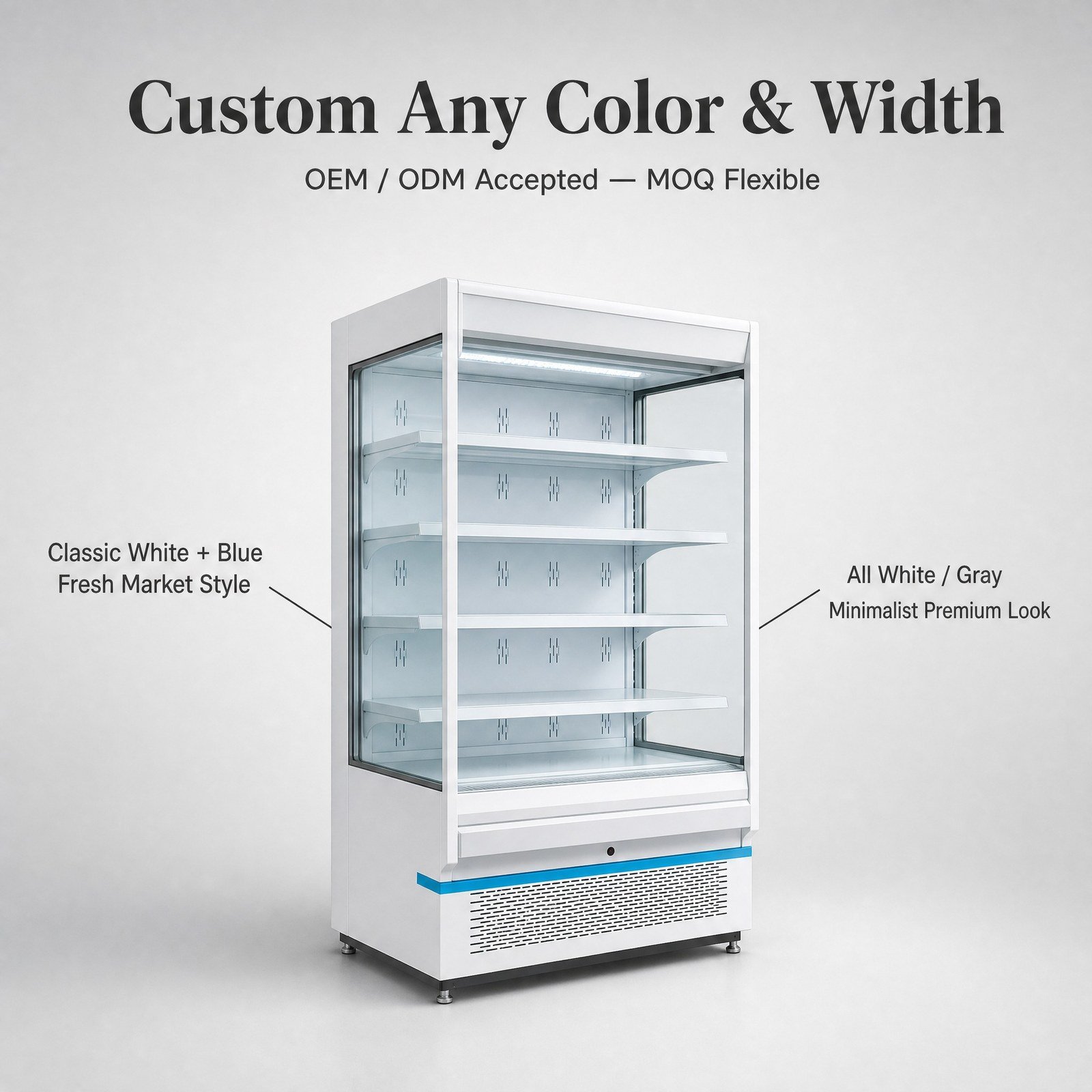 Glass Door Display Chiller Cabinet — available configurations