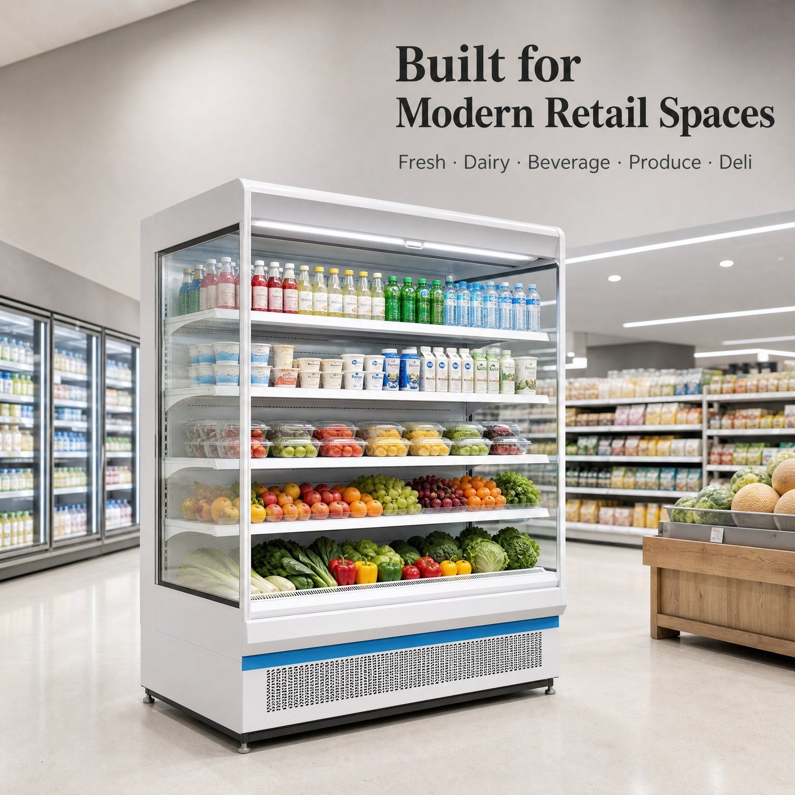 Glass Door Display Chiller Cabinet — in store
