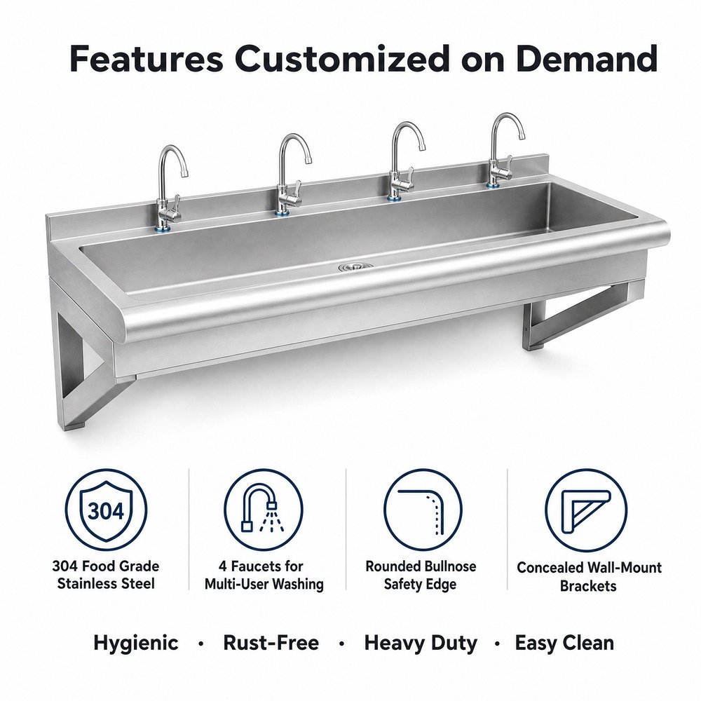 Multi-Station Trough Sink — key features