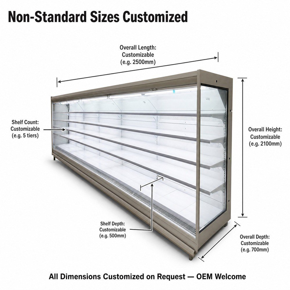 Open Multideck Display Chiller — dimensions