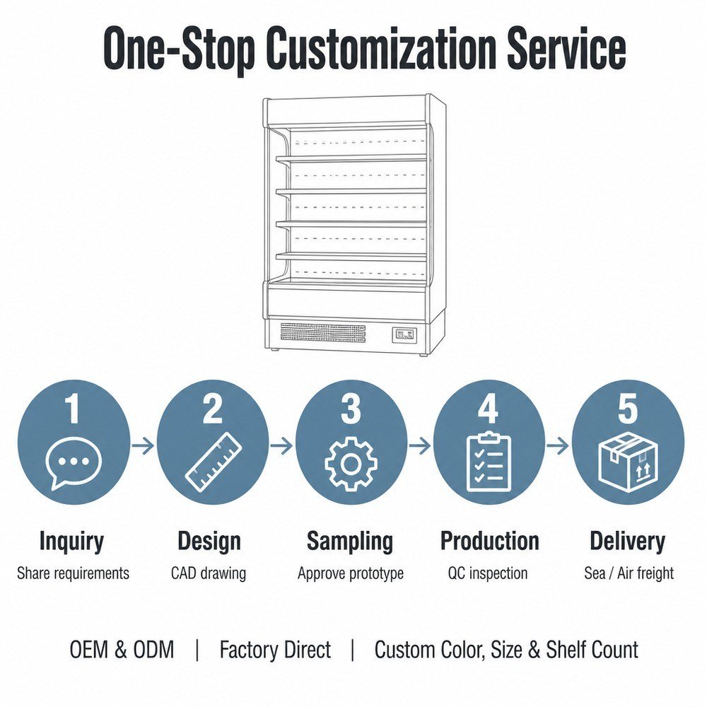 Open Multideck Display Chiller — OEM/ODM customization process