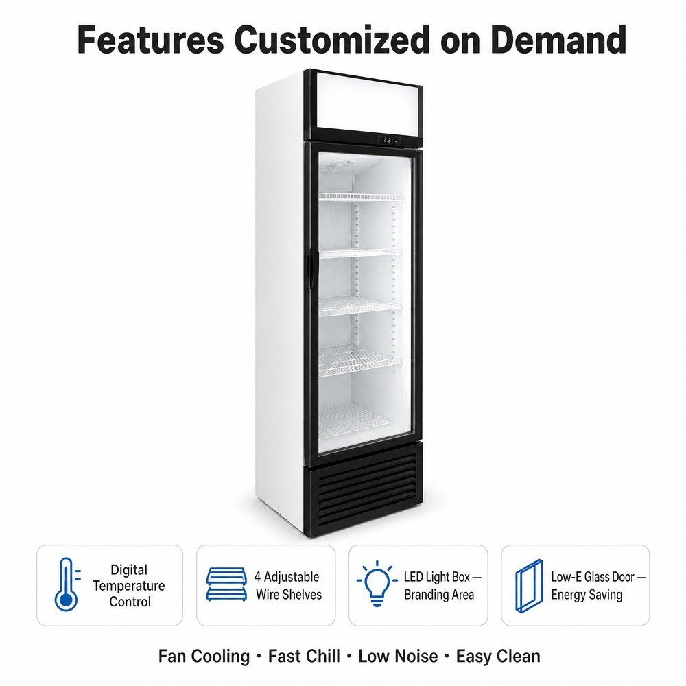 Single Door Glass Display Cooler — key features