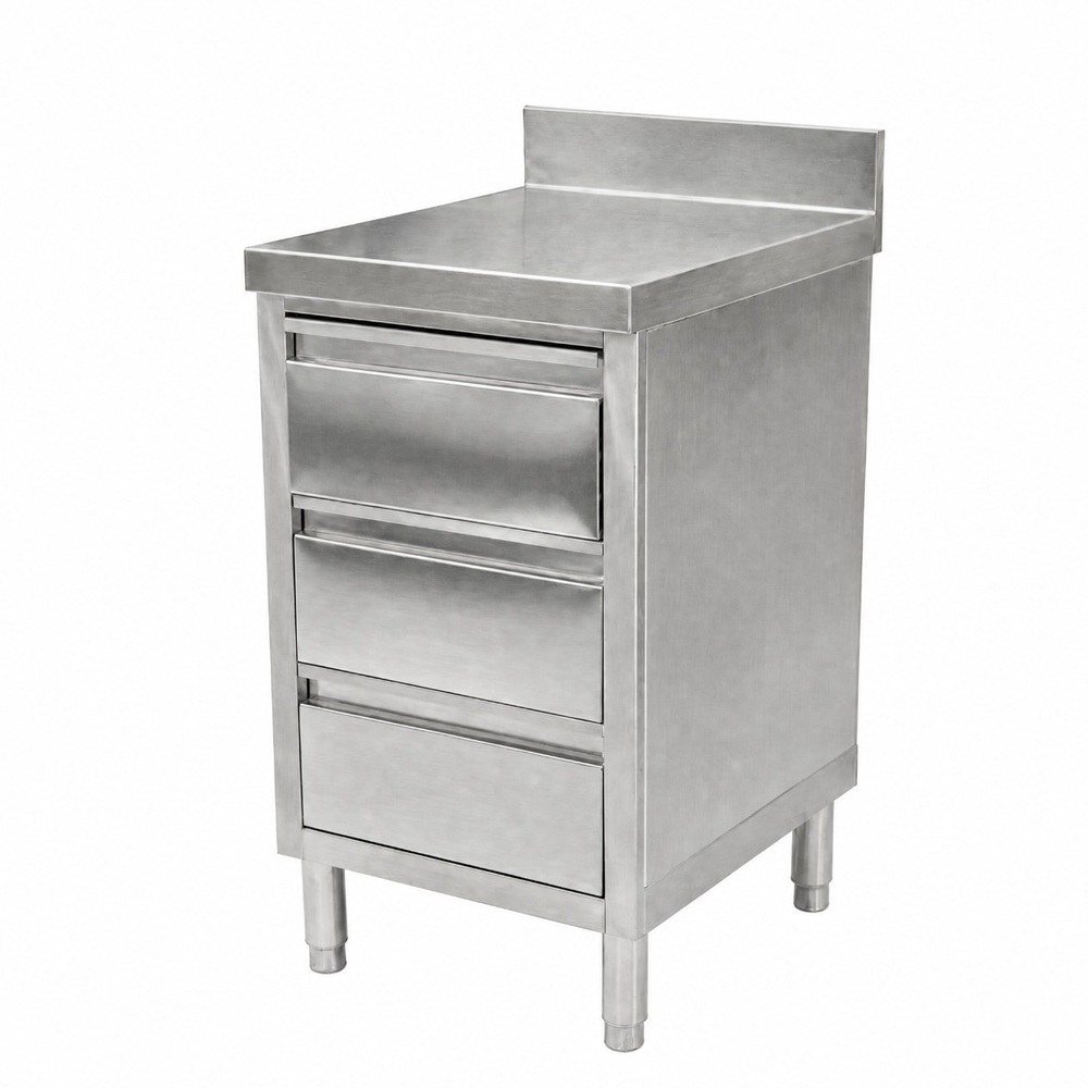 Stainless steel 3 drawer cabinet — product overview