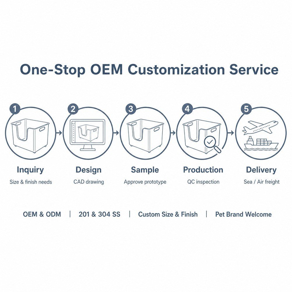 Stainless Steel Cat Litter Box &mdash; OEM/ODM customization process