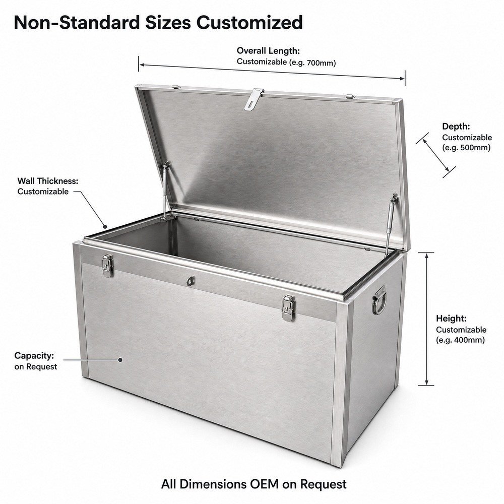 Stainless Steel Storage Box — dimensions