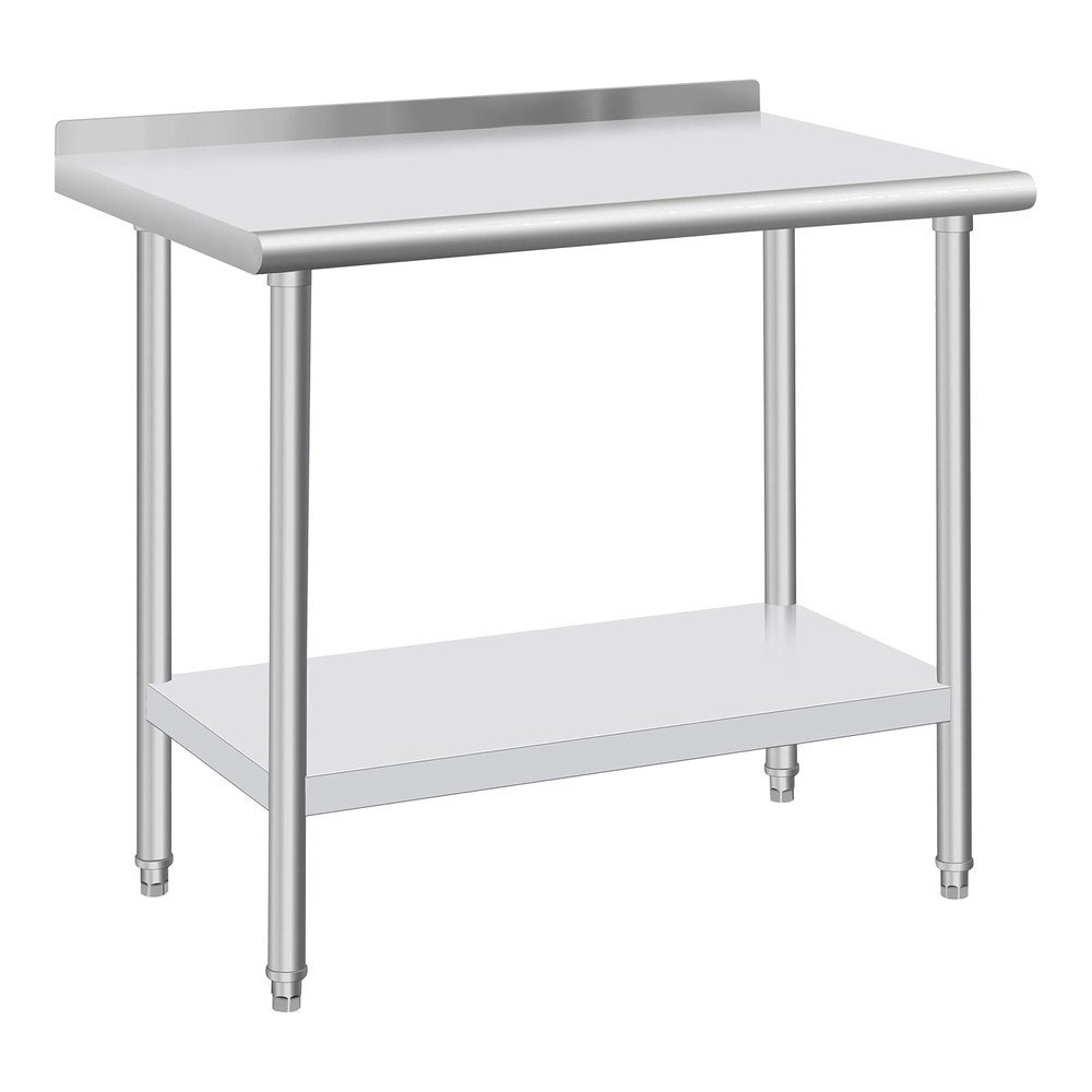 Stainless Steel Work Table with Backsplash — product overview