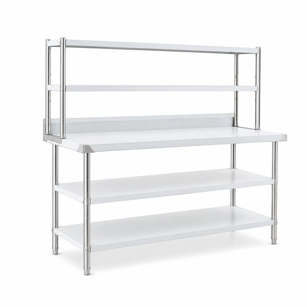 Stainless Steel Work Table with Overshelf — product overview