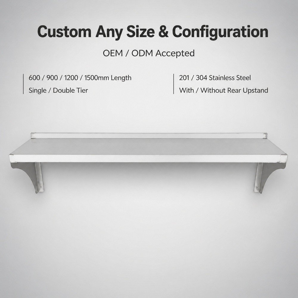 Wall shelf available configurations